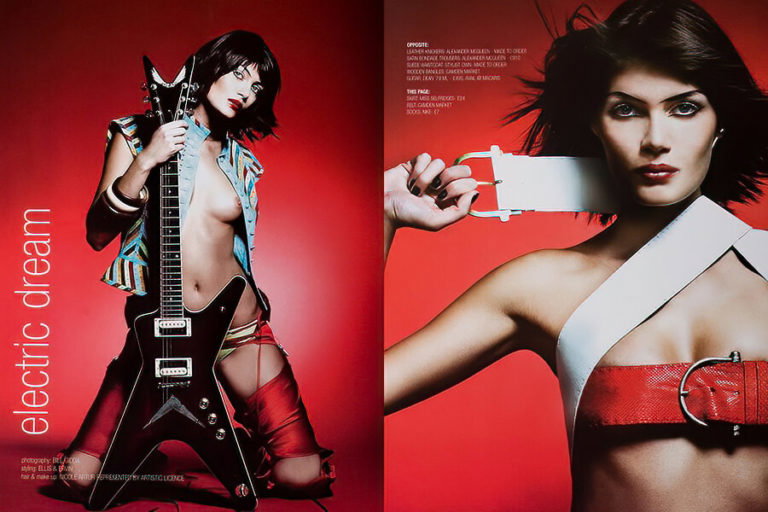 A woman wearing a costume