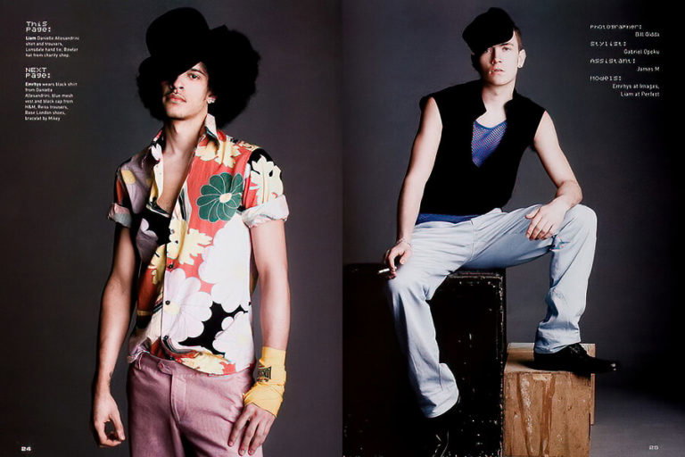 A couple of people posing for the camera