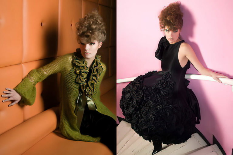 A woman standing in a room