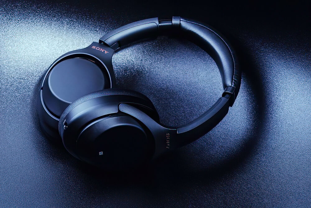 A close up of a pair of headphones