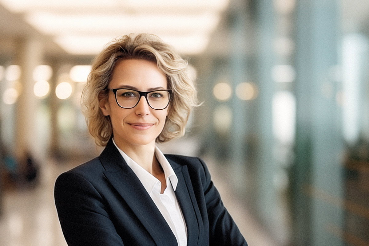 A woman wearing glasses talking on a cell phone