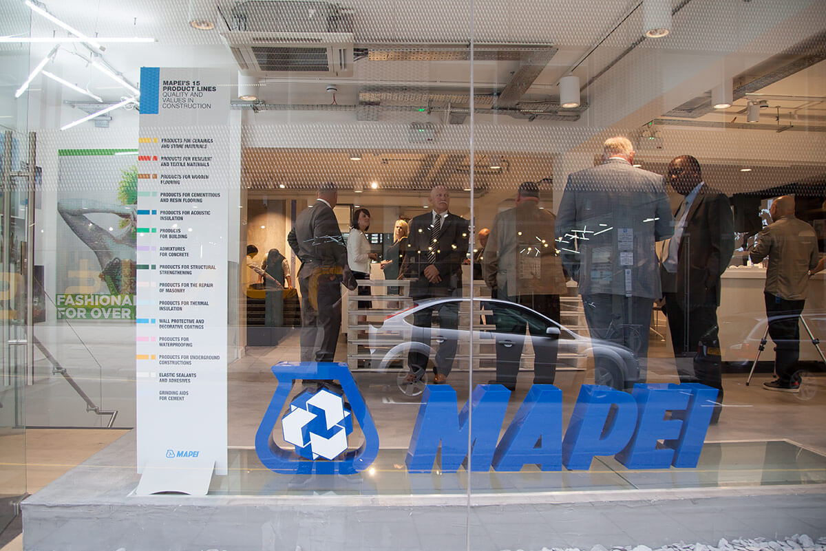 A group of people performing on a counter