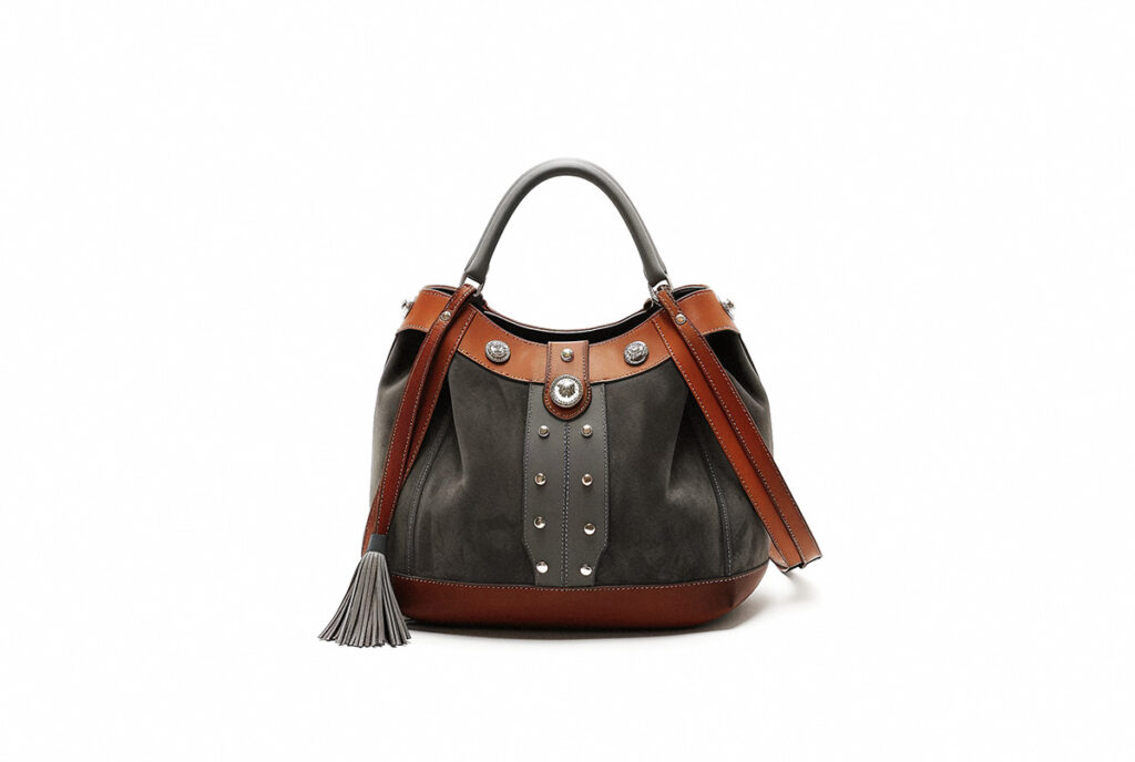 A brown leather bag