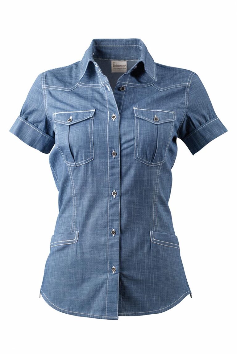 A person wearing a blue shirt