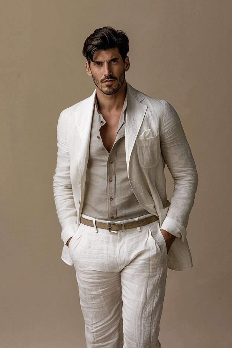 A person standing posing for the camera