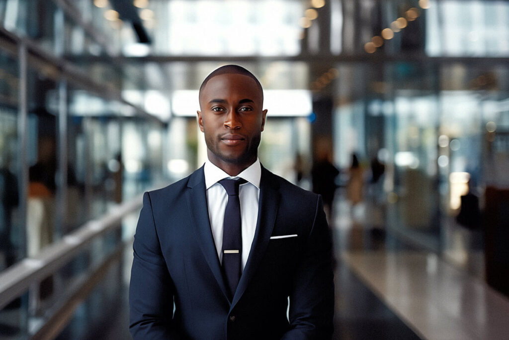 A man wearing a suit and tie