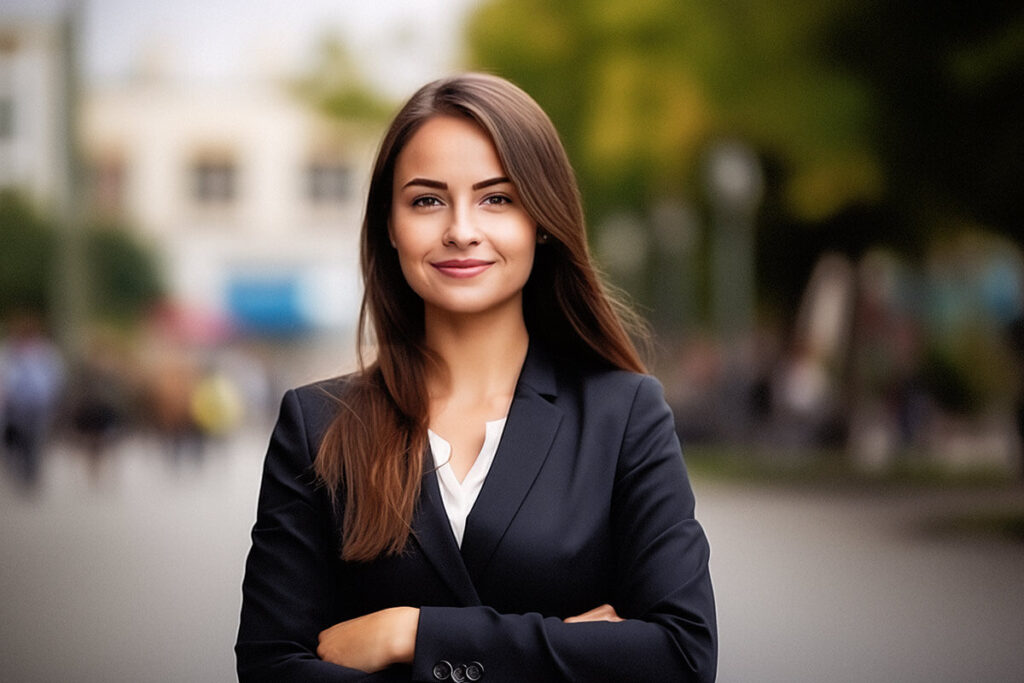 A woman talking on a cell phone