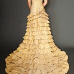 A woman wearing a dress