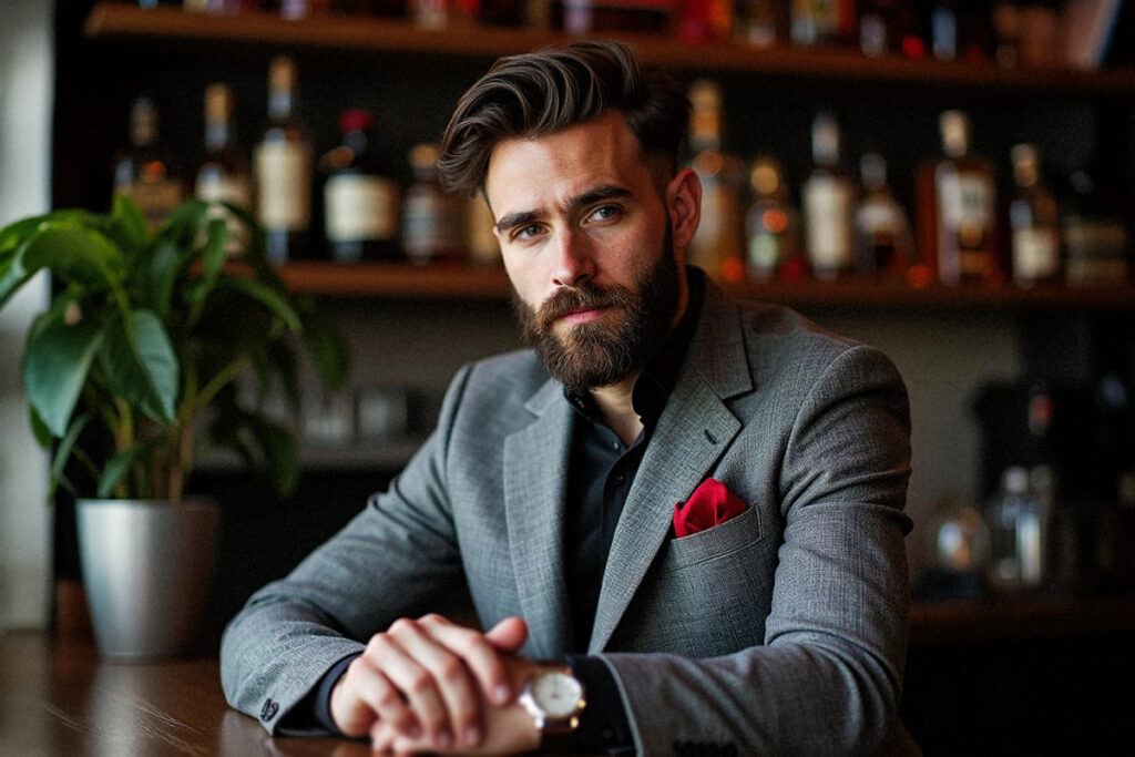 A man sitting on a table