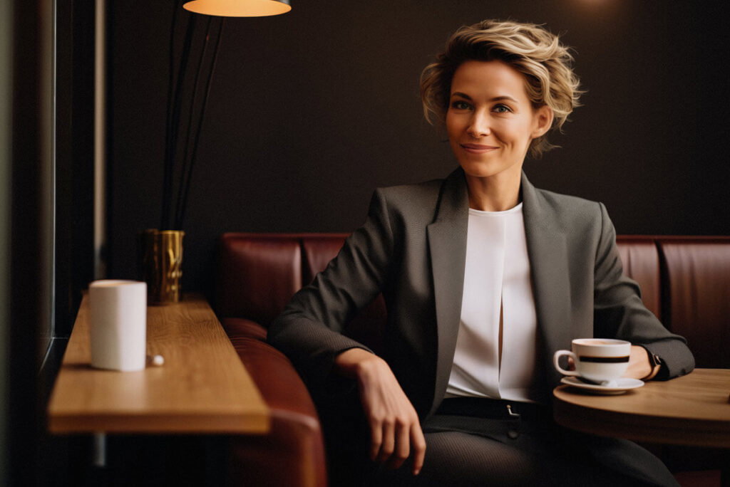 A man sitting at a table