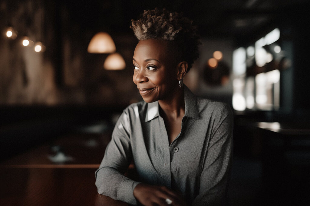 A woman talking on a cell phone