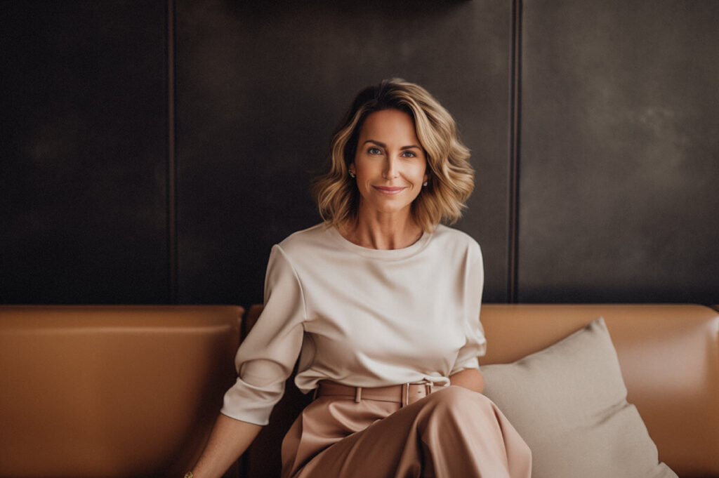 A person sitting in a chair