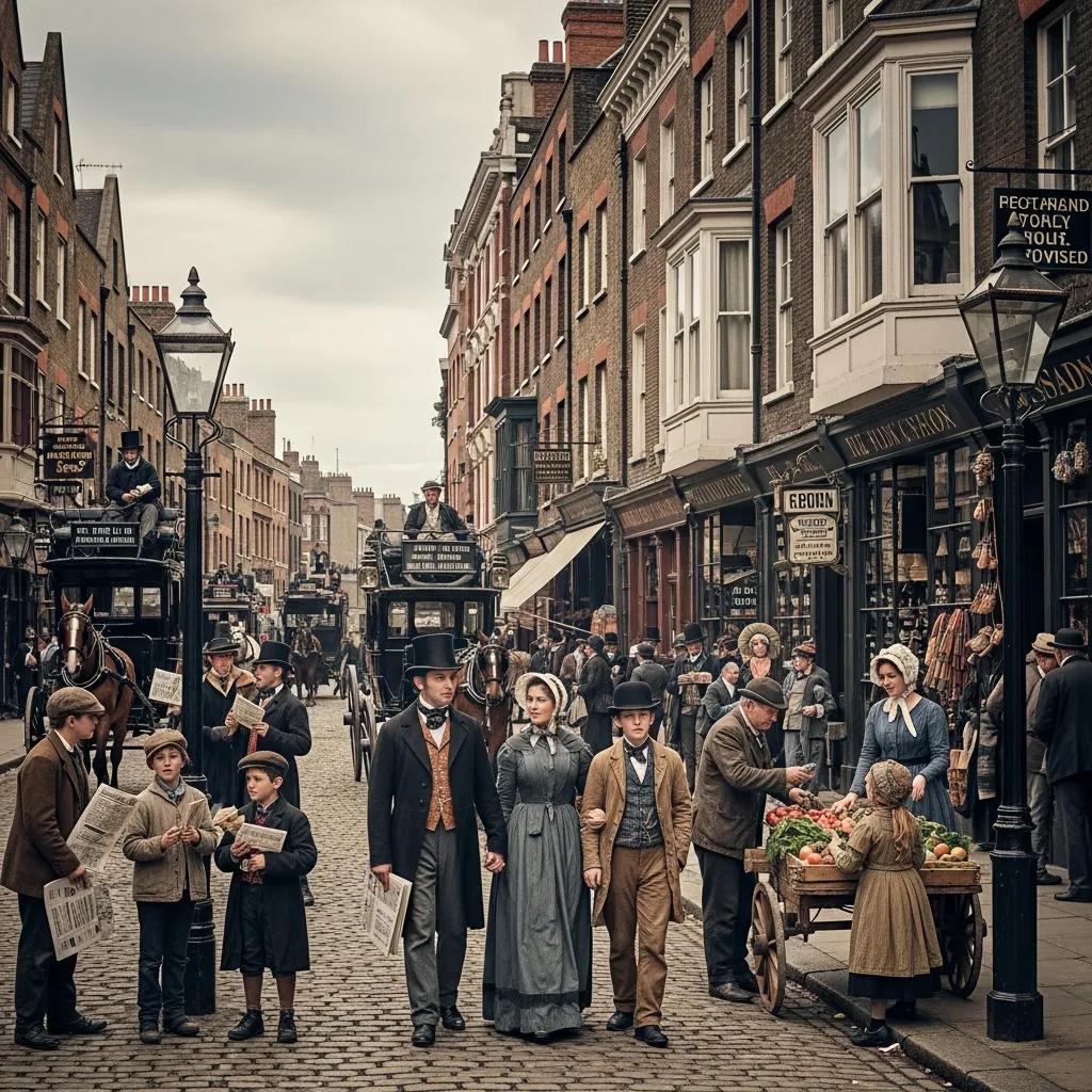 A candid 19th‑century street scene — early examples of unposed urban photography