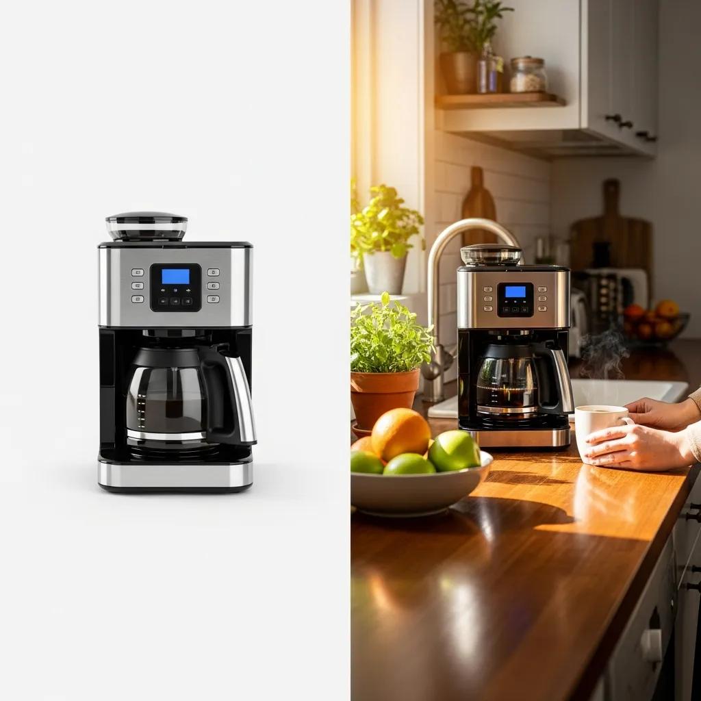 Side-by-side: seamless white background vs lifestyle context in product photography