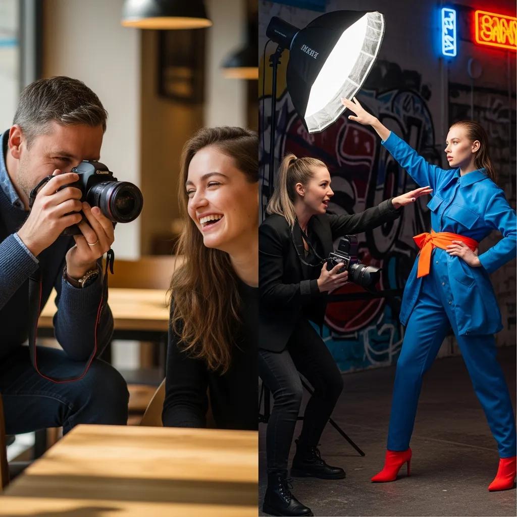 Portrait and fashion photography compared to show different creative directions and visual approaches