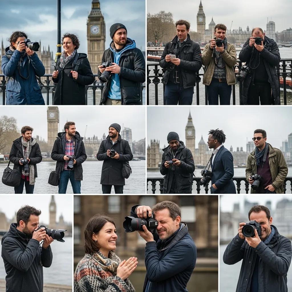 Diverse photographers capturing the essence of London's creative photography community