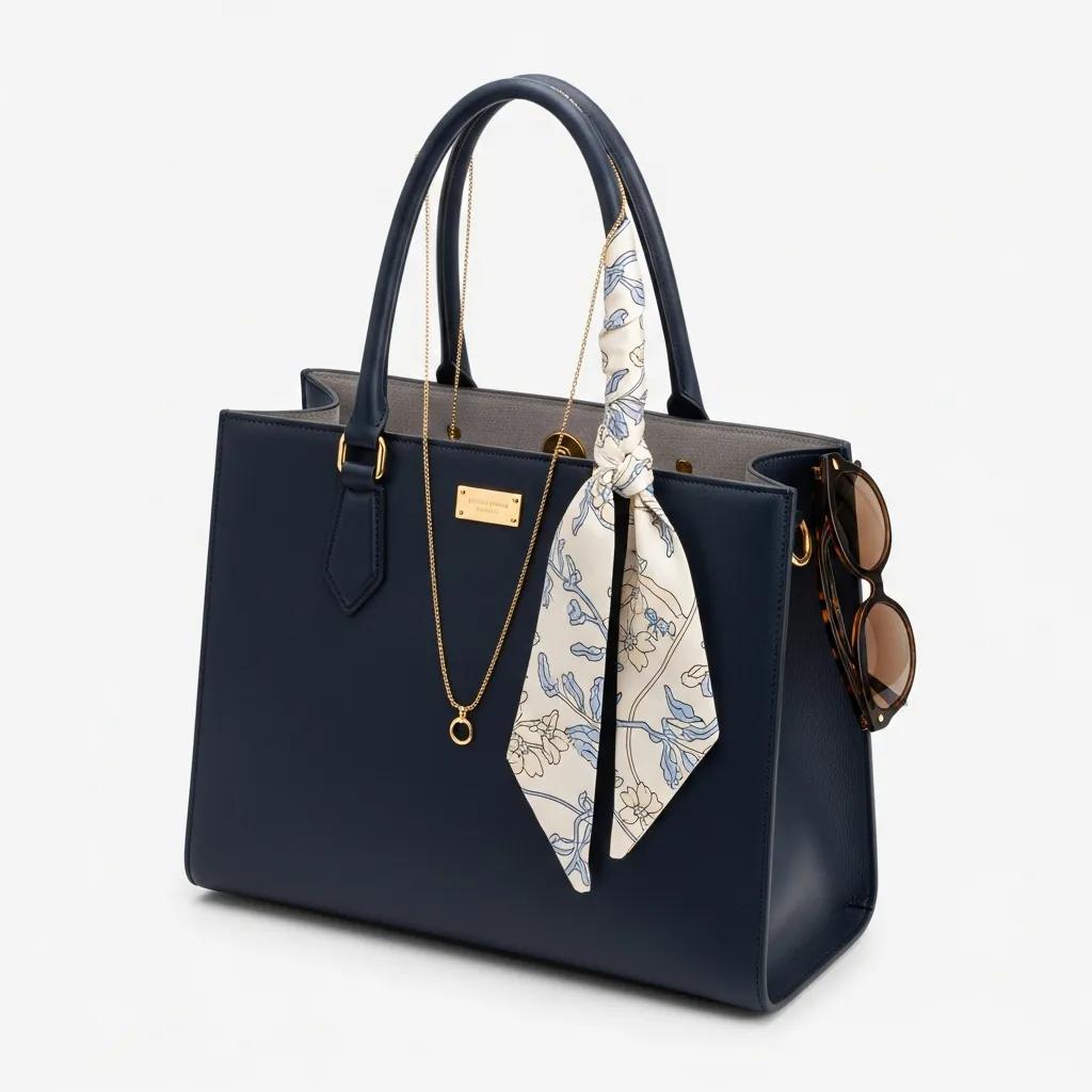 E‑commerce product shot of a fashion bag on a clean white background