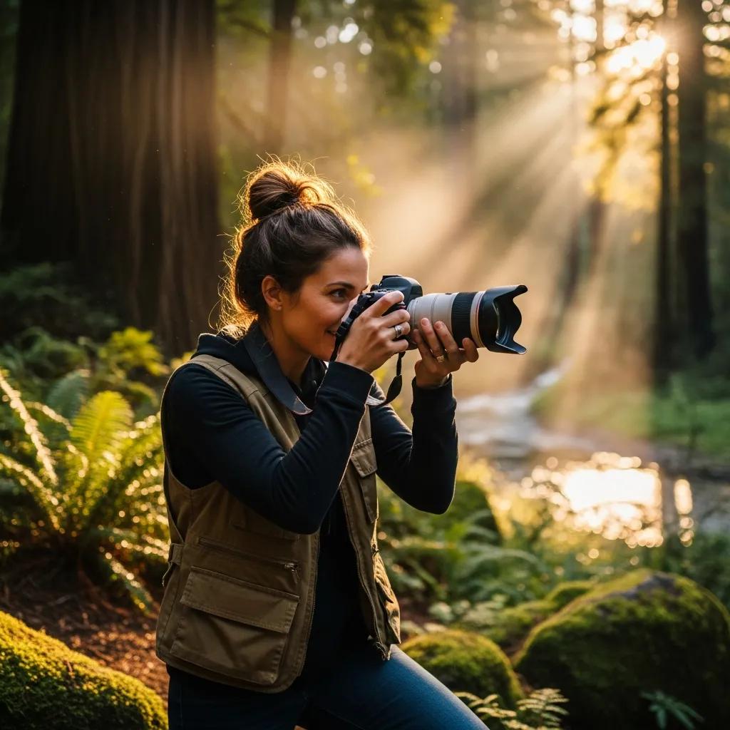 Photographer capturing a stunning outdoor scene, emphasizing the importance of photography licensing