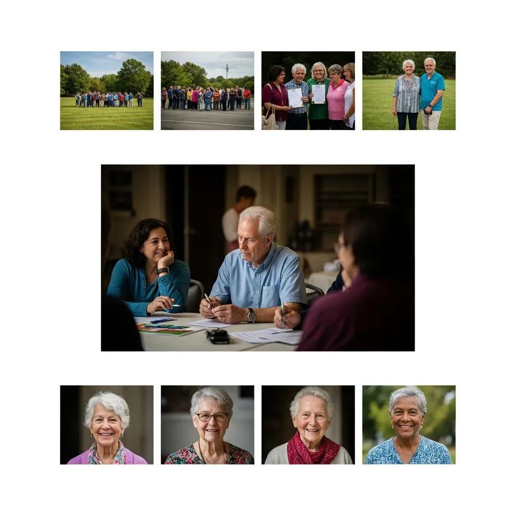 Example layout of a photo essay showing flow from establishing shots to close moments