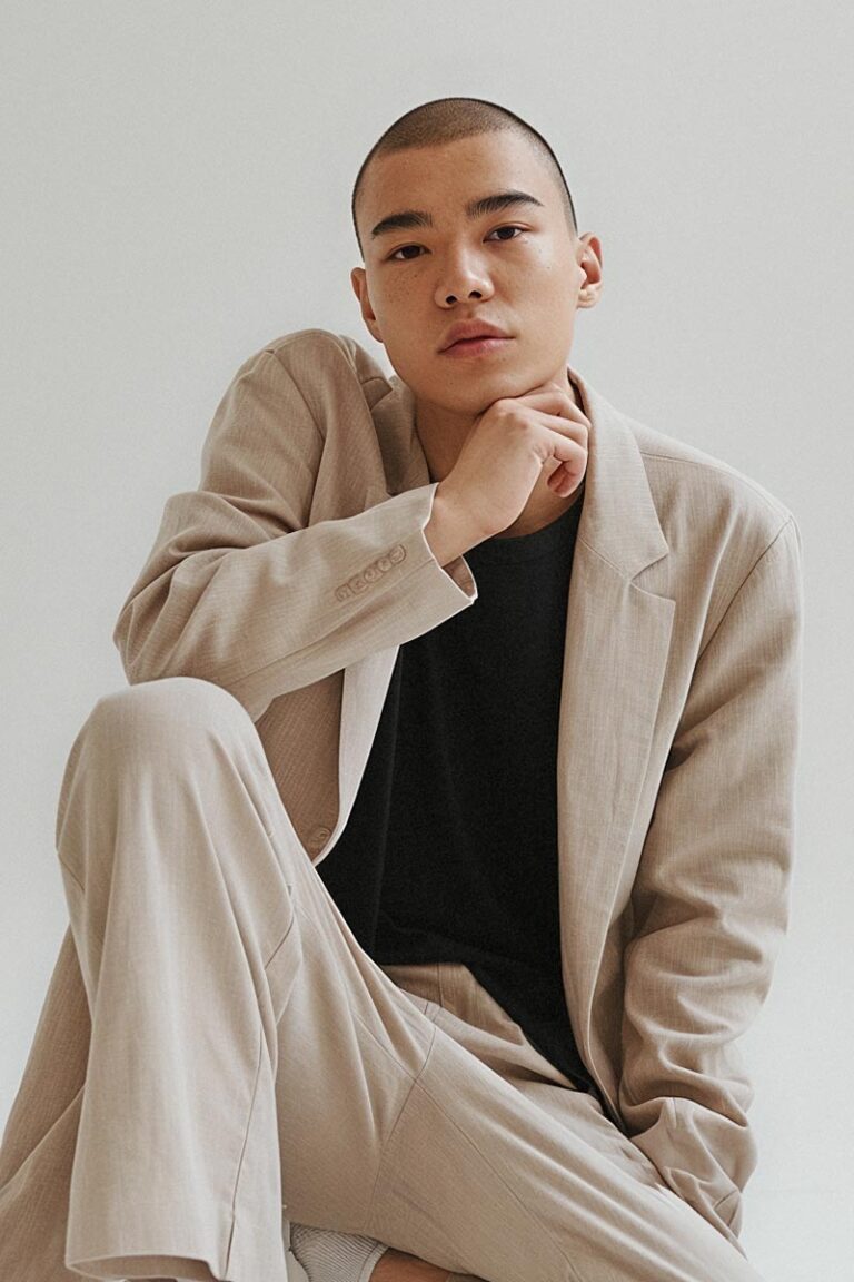 A person wearing a suit and tie